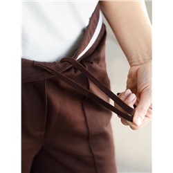 Брюки прямые со стрелками из премиального футера двухнитки с эластаном