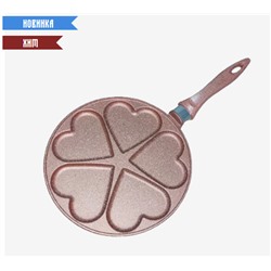 Оладница "Сердечки" 26 см (цвет в ассортименте)