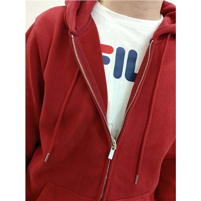 Брюки футер 3х нитка внутри флис 887 красный