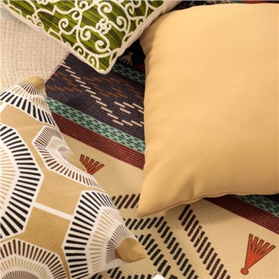 Наволочка декоративная 40×40 см, Circle beige, 100% хлопок