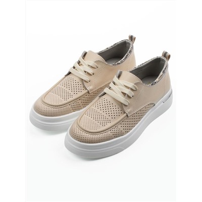 03-C929-2A BEIGE Полуботинки летние женские (натуральная кожа)