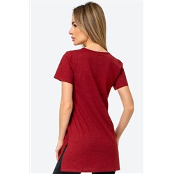 Женская удлиненная футболка с разрезами Happyfox