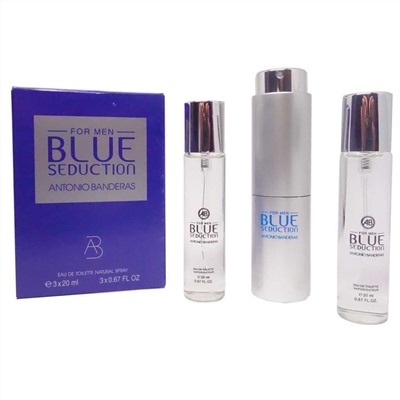 Набор духов 3х20мл Antonio Banderas Blue Sedition Edt