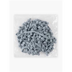 Тесьма декоративная с помпонами, 25±5 мм, 8±0.5 м, серая