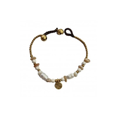 Браслет ручной работы с круглой подвеской #3 Handmade Bracelet with Lucky Stone Style #3