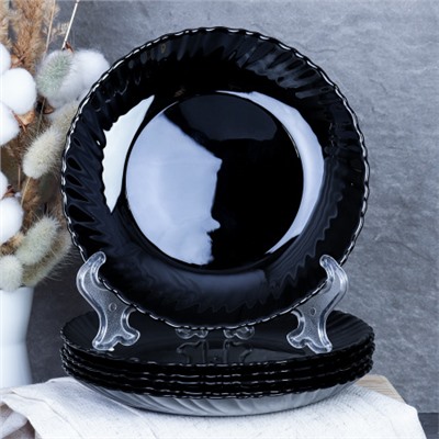 Набор тарелок 6 штук 190 мм черная B-LHP75/BNHP75T (Black) /уп 12/