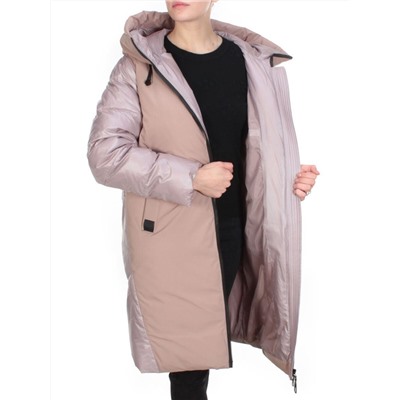 2235 PINK POWDER Пальто женское зимнее AKIDSEFRS (200 гр. холлофайбера)