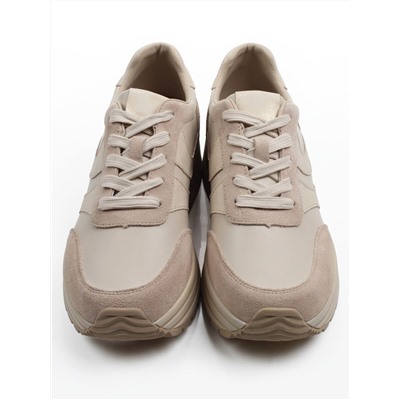 03-A1003-5 BEIGE Кроссовки женские (натуральная кожа, натуральная замша)