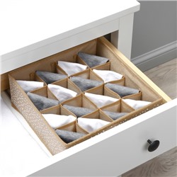Органайзер для хранения белья Доляна Points, 16 ячеек, 27×25×10 см, бежевый