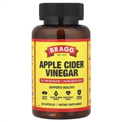 Bragg, Яблочный уксус, 90 капсул
