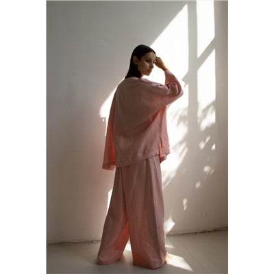 Костюм лён  SET004/06/Нежно-розовый