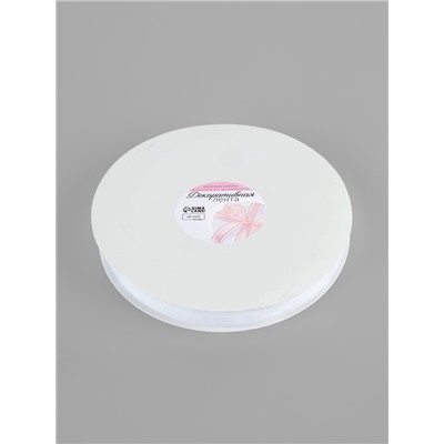 Лента бархатная, 20 мм, 18±1 м, белая №01