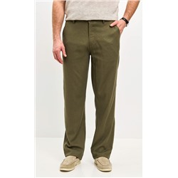 Брюки лен P511-0852 khaki