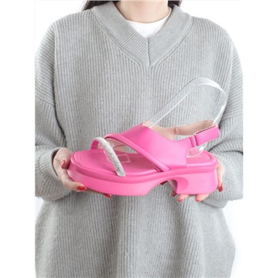 08-PEQ210-3 PINK Босоножки женские (натуральная кожа)