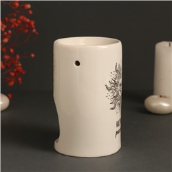 Аромалампа для эфирных масел «После ночи», керамика, белая, 7.2×7.2×11.6 см
