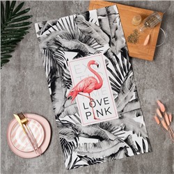 Полотенце «Этель» LOVE PINK, 40×73 см, 100% хлопок, саржа 190 г/м²