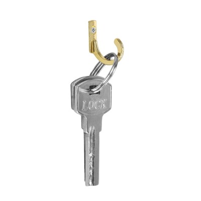 Крючок мебельный ТУНДРА TKO015, однорожковый, золото, 5 шт. TMP