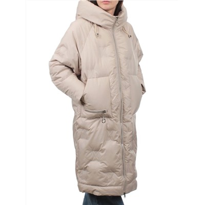 305 BEIGE Пальто зимнее стеганое женское (200 гр. холлофайбер)