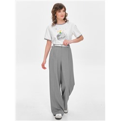 Брюки светло-серые в полоску