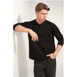 Мужской лонгслив на пуговицах Happyfox