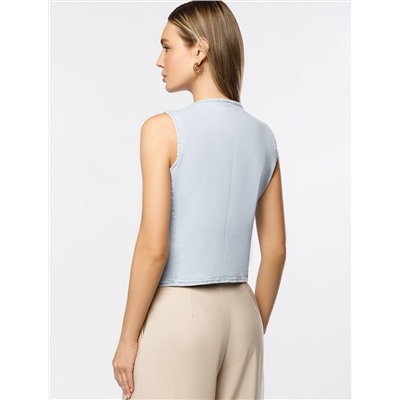 Жилет из эластичного денима