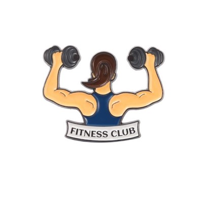 Металлический значок "Fitness"