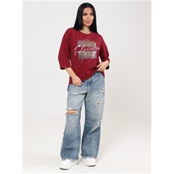 Хоста - футболка бордовый