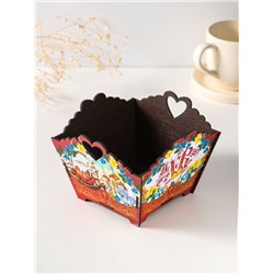 Конфетница квадратная или подставка под кулич «ХВ»,10×13×13.5 см