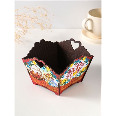 Конфетница квадратная или подставка под кулич «ХВ»,10×13×13.5 см