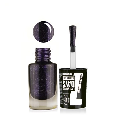 Триумф tf Лак-Гель без UF лампы Color gel lasts up to 7 days 288 Темно-синий с блестками 45977