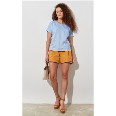 Блузка лен F212-1130 pale blue