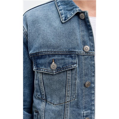 Куртка джинс P211-1275 middle blue
