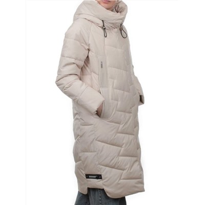 2302 LT. BEIGE Пальто зимнее женское (170 гр. холлофайбер)