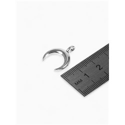 Подвеска «Луна», 1.2×1.3 см, d (внутренний)=2 мм, цвет серебро