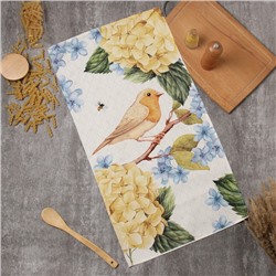 Полотенце кухонное «Этель. Гортензия», белое, 40×73 см