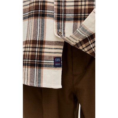 Рубашка F521-0460 milk-brown