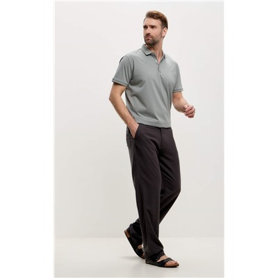 Брюки лен F511-0851 d.grey