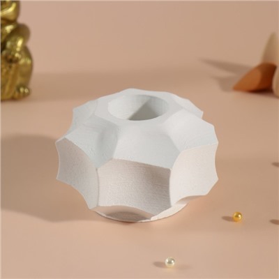 Подставка для благовоний, конусов «Грани», белый 7.5×7.5×5 см,