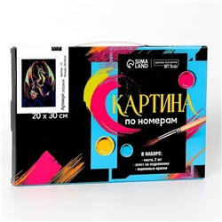Картина по номерам на холсте с подрамником «Дракон» 20х30 см