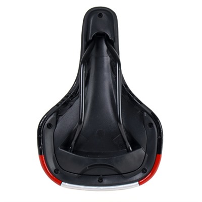 Седло велосипедное детское COMIRON MAUGLY N940 235x150, Технологии: ED, Верх: PU принтованный, Цвет: Чёрный+Красный/уп 40/