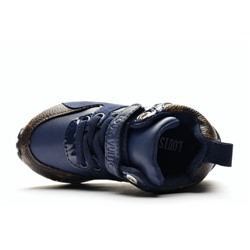 Sport + LV IC3798-1194 Кроссовки детские син иск кожа