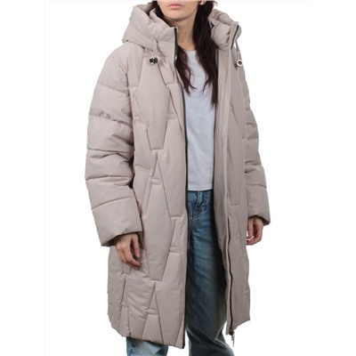 2411 BEIGE Пальто зимнее женское (200 гр. холлофайбер)