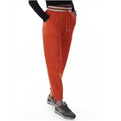 2615 ORANGE Брюки утепленные спортивные женские (85% хлопок, 10% полиэстер, 5% спандекс)
