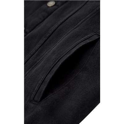 Куртка джинсовая утепленная F021-1370-01W черная