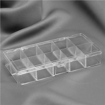 Органайзер для хранения мелочей, 10 ячеек, 17×9.5×3 см, прозрачный
