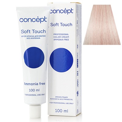 CONCEPT Soft Touch Крем-краска для волос без аммиака 10.58 ультра светл блонд роз-перл 100 мл