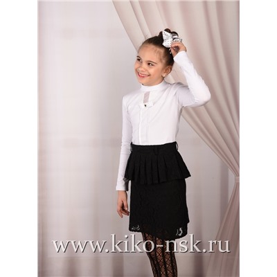 5904 Юбка школьная кружевная