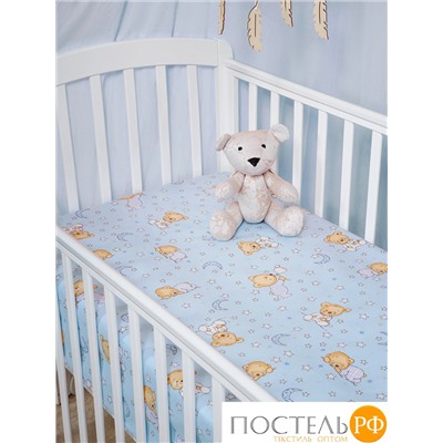 DAILY by T МИШКИ голуб КПБ 112х147-1/110х150-1/40х60-1, 3 пр., хл.