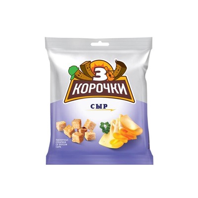 «3 Корочки», сухарики со вкусом сыра, 40 г