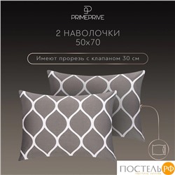 PRIME PRIVE ХАРДИ сер КПБ 200х210-1/230х250-1/50х70-2, 4 пр., хл./сатин серый